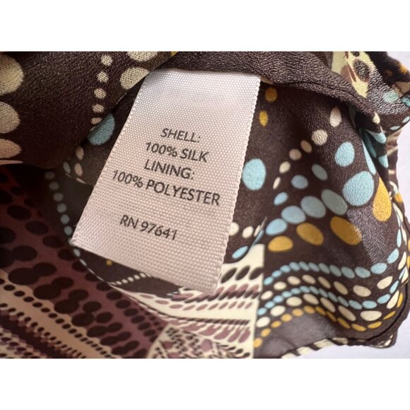 J Jill Womens Brown Silk Polka Dot Popover Blouse Size XSP Petite Short Sleeve - Picture 4 of 12